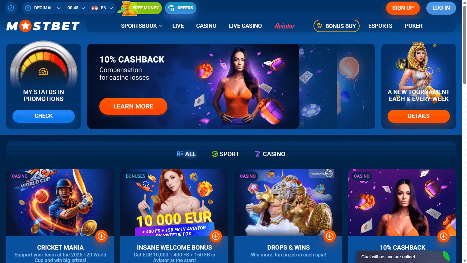 Mostbet promosyon ve bonus kampanyaları ekran görüntüsü